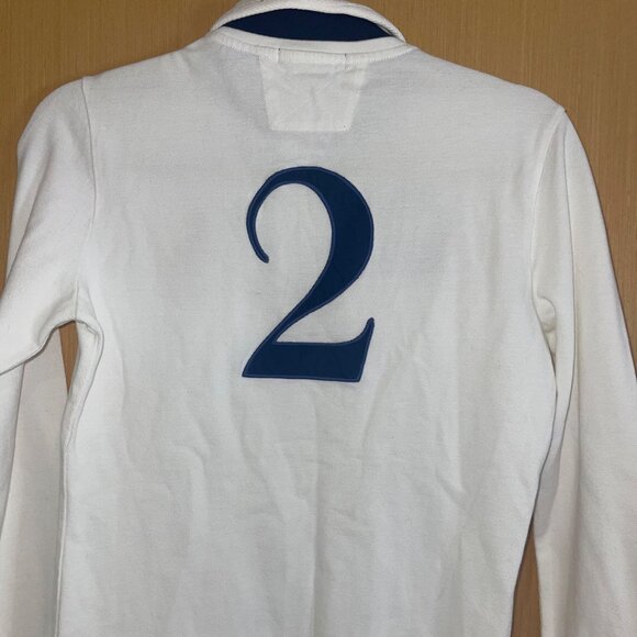 Polo Ralph Lauren Mens Polo Shirt Size Medium White Big Pony No 2 Horse Rare - Picture 6 of 10